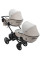 Коляска 2 в 1 для двійні Bair Kiwi DUO ECO BKD-32/33 бежевий / капучино