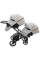 Коляска 2 в 1 для двійні Bair Kiwi DUO ECO BKD-32/33 бежевий / капучино