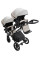 Коляска 2 в 1 для двійні Bair Kiwi DUO ECO BKD-32/33 бежевий / капучино