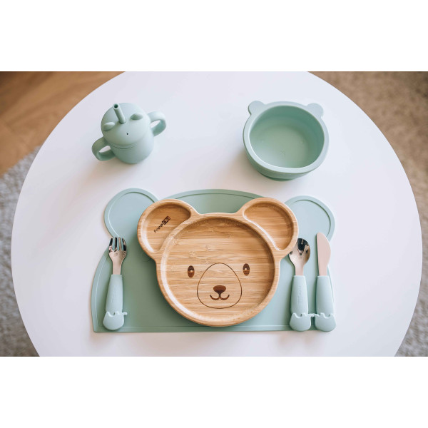 Силіконовий килимок для годування дитини FreeOn Bear