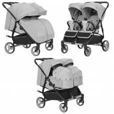 Коляска універсальна CARRELLO Connect CRL-5502/1 Rock Gray для двійні,люлька-переноска /1/MOQ