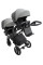Коляска 2 в 1 для двійні Bair Kiwi DUO ECO BKD-21/15 сірий / графіт