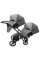 Коляска 2 в 1 для двійні Bair Kiwi DUO ECO BKD-21/15 сірий / графіт