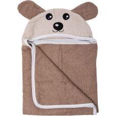 Рушник дитячий з капюшоном і вушками Bubaba by FreeON PUPPY Brown 110х75 см