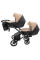Коляска 2 в 1 для двійні Bair Kiwi DUO ECO BKD-18/15 капучино / чорний