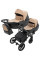 Коляска 2 в 1 для двійні Bair Kiwi DUO ECO BKD-18/15 капучино / чорний