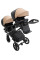 Коляска 2 в 1 для двійні Bair Kiwi DUO ECO BKD-18/15 капучино / чорний