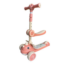 Самокат 616 Dino 2в1 pink