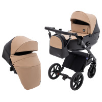 Коляска 2 в 1 Bair Kiwi Plus ECO BKP-18/15 капучино / чорний