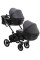 Коляска 2 в 1 для двійні Bair Kiwi DUO ECO BKD-15 чорний
