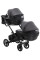 Коляска 2 в 1 для двійні Bair Kiwi DUO ECO BKD-15 чорний