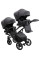 Коляска 2 в 1 для двійні Bair Kiwi DUO ECO BKD-15 чорний