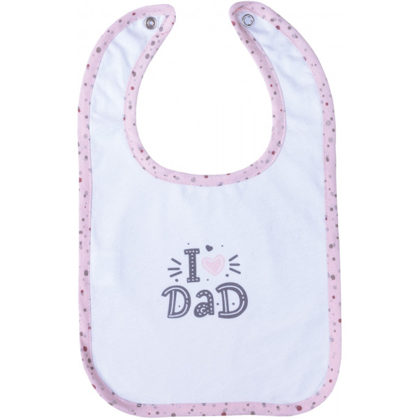 Слинявчик Bubaba by FreeON I LOVE DAD PINK водонепроникний
