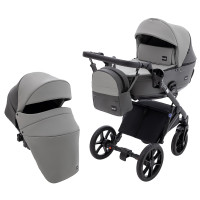 Коляска 2 в 1 Bair Kiwi Plus ECO BKP-21/15 сірий / графіт