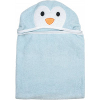 Рушник дитячий з капюшоном і вушками Bubaba by FreeON PENGUIN Light Blue 110х75 см