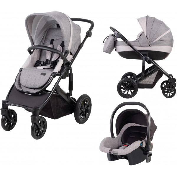 Коляска для дитини універсальна 3 в 1 FreeON Comfort (автокрісло R129), grey