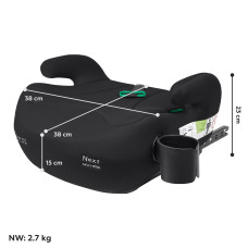 Автокрісло-бустер CARRELLO Next CRL-16011 Midnight Black i-Size ISOFIX 125-150см+напр.рем, підскл /2