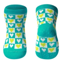 Шкарпетки BabyOno Серця, зі стопперами, бавовна, 6+